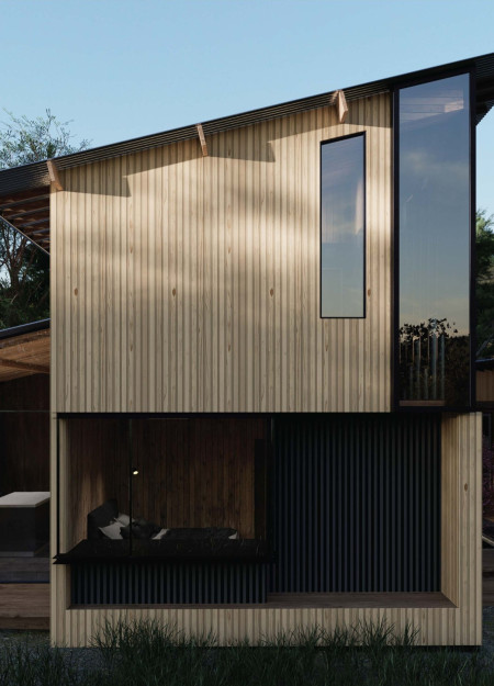 Charred Wooden Shingles and Cross-Laminated Timber Envelop an Art-Inspired Lakeside Residence