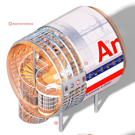 Repurposed Boeing Fuselages Transformed into Modular Living Spaces in the Desert
