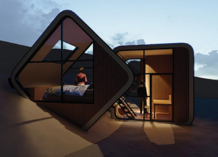 Charred Wood Shingles and Geothermal Design in a Sustainable Retreat