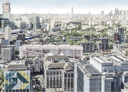 megafloor Design with Transparent Façade and Sustainable Concrete Structure in Urban Housing