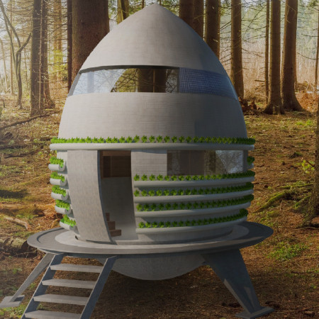 Sustainable Living Pods Constructed with Expanded Polystyrene and Integrated Hydroponics systems  