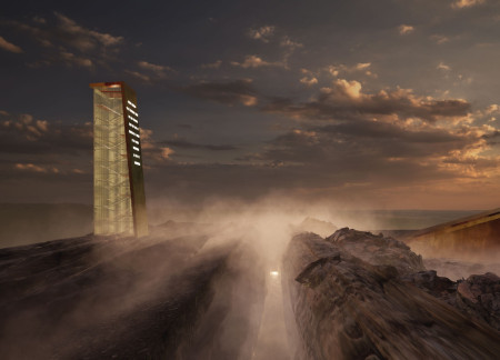 Copper Facade and Tectonically Tilted Structure Enhancing Visitor Experience in Icelandic Landscape