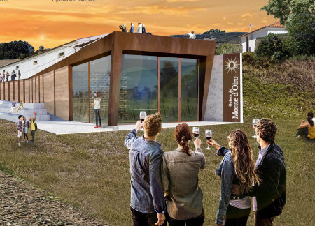 Corten Steel Facades and Rammed Earth Walls Enrich a Vineyard Tasting Experience