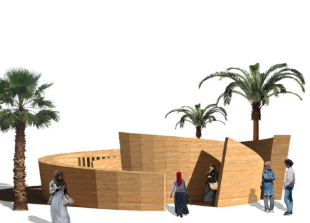 Rammed Earth Pavilion Embracing Spiral Form and Community Engagement in Jeddah