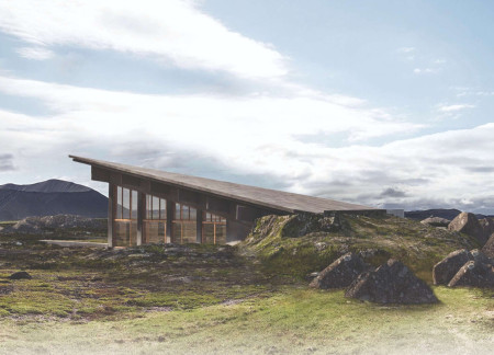 Charred Wooden Shingles and Reinforced Concrete Create A Dialogue With Volcanic Landscapes