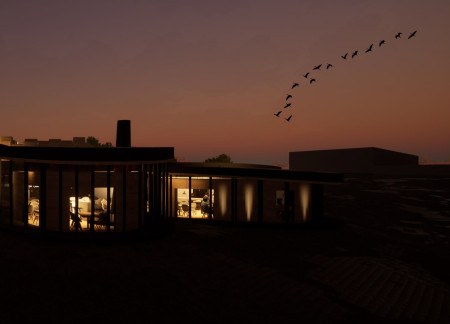 Cross-Laminated Timber and Glass Design Embracing Sustainable Culinary Experiences  