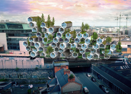 Hexagonal Units Enhanced by Sustainable Planting and Rainwater Harvesting Solutions