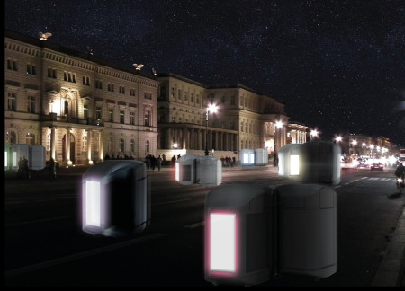 Hexagonal Modules with Acoustic Panels and Glass Facades Transforming Urban Soundscapes