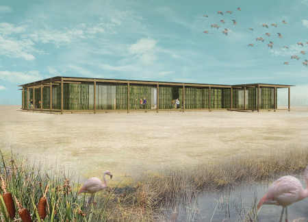Palm Leaf Cladding and Lightweight Steel Structure Emphasizing Nature and Community Engagement in a Visitor Center  