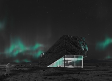 Geological Inspired Design Featuring Stone Cladding and Reinforced Concrete for Cultural Engagement