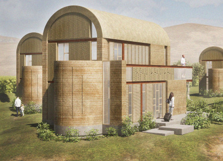 Charred Wooden Shingles and Cross-Laminated Timber Define a Sustainable Community Retreat  