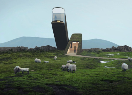 Evolved Tectonic Design with Prefabricated Steel and Natural Stone in Iceland's Landscape