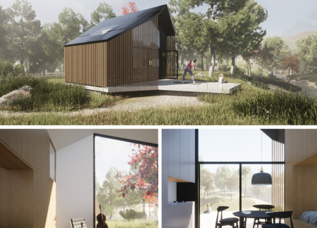 Charred Wooden Shingles and Passive Solar Design in a Sustainable Retreat  