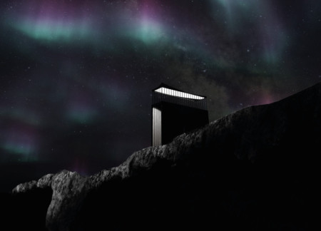 Charred Wooden Shingles and Glass Facade Elevating Aerial Views in a Scenic Observation Tower