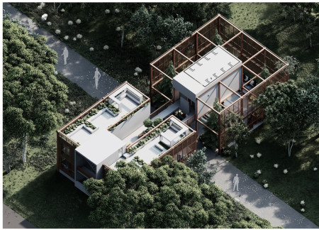 Charred Wooden Shingles and Glass Facades Create Tranquil Spaces in a Nature-Infused Hospice