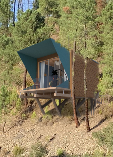 Cork-Insulated Pods Elevated Amongst Nature on Portuguese Cliffs