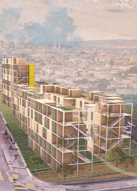 Charred Wooden Shingles and Laminated Timber Unite in a Flexible Residential Community Design  