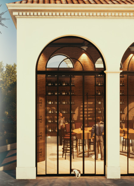 Charred Wooden Shingles and Natural Brick Form a Timeless Tasting Room Nestled in a Vineyard