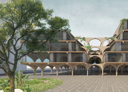 Charred Wooden Shingles and Cross-Laminated Timber Define Sustainable Urban Residency  