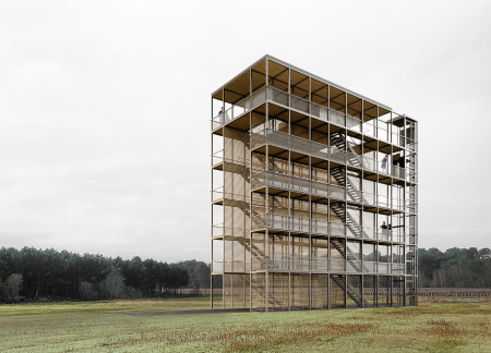 Charred Wooden Shingles and Steel Frame Elevate a Contemporary Lookout in the Latvian Countryside