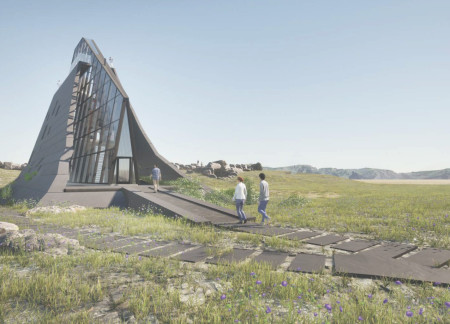Charred Wooden Shingles Enhancing Natural Light in a Flexible Community Hub