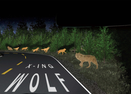 Illuminated Steel Silhouettes Enhancing Wildlife Crossings in Ecologically Sensitive Areas