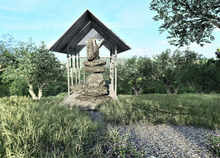 Elevated Home Featuring Galvanized Structure and Floor-to-Ceiling Glass in a Natural Setting  