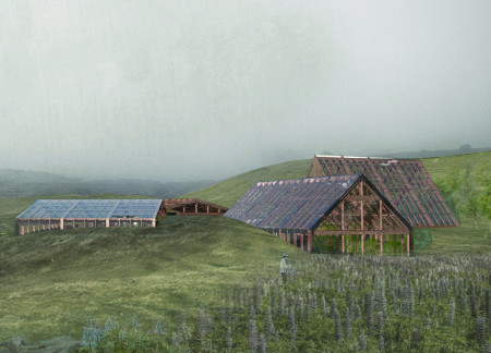 Biophilic Design With Recycled Materials and Green Roofs Integrating Community Spaces  