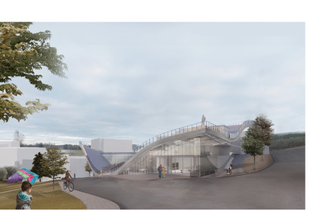 Charred Wood Shingles and Natural Light Enhancing Wellness in a Contemporary Hospice Facility