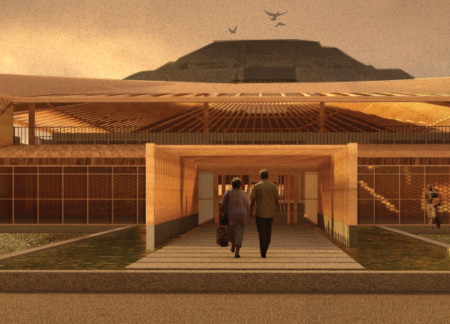 Charred Wooden Shingles and Timber Framing in a Cultural Pavilion Embracing Astronomical Engagement