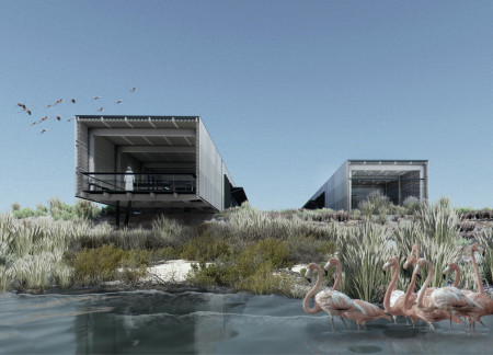 Elevated Timber Frames with Natural Ventilation Overlooking Wetland Ecosystem