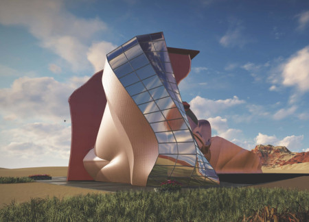Biomimetic Design with Metal Cladding and Organic Forms for Ecological Learning Center