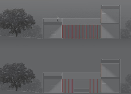 Charred Wooden Shingles and Cross-Laminated Timber Panels Creating A Multifunctional Urban Space