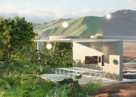 Floating Staircases and Glass Facades in a Sustainable Community Hub  