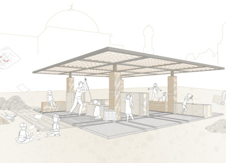 Rammed Earth Pavilion Integrating Community Participation Through Modular Construction  