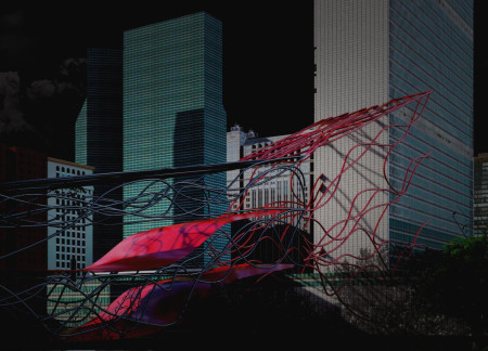 Curvilinear Steel Forms and Transparent Glass Create A Memorial for Human Trafficking Awareness