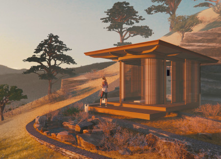Cork Roofing and Glulam Structures Foster Serenity in a Nature-Integrated Retreat  