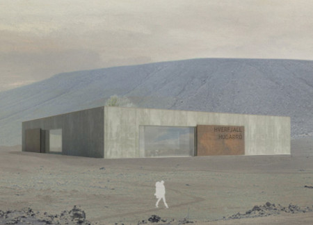 Volcanic Ash Facade With Copper Accents Creating A Community Gathering Space in Icelandic Landscape