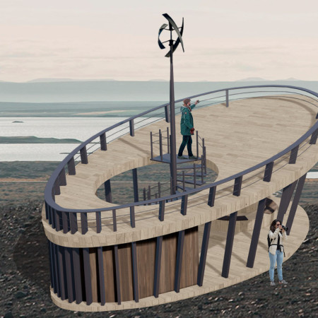 Wind-Powered Lookout Featuring Egg-Shaped Form and Sustainable Timber Construction
