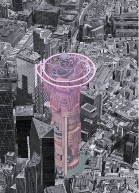 Vertical Farming Structure with Glass Facades and Bio-based Materials in Urban Environment
