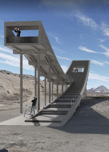Curvilinear Design Featuring Geothermal Heating and Timber Cladding Overlooking Icelandic Landscapes