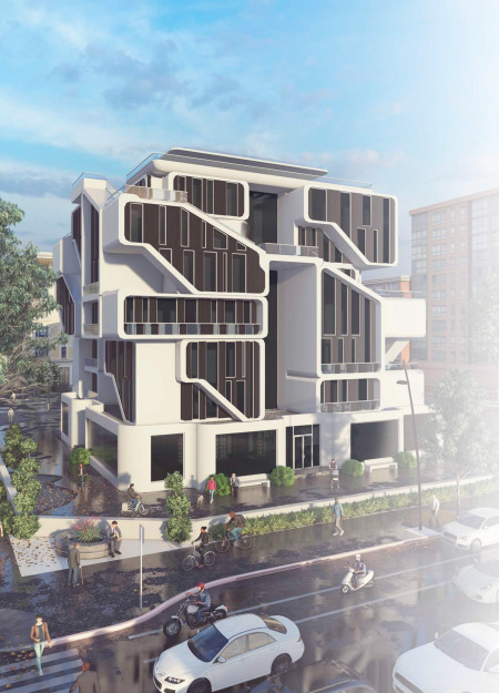 Charred Wooden Shingles and Solar Integration in a Multifunctional Urban Habitat