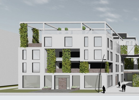 Cross-Laminated Timber Panels and Green Walls Defining A Community-Focused Space  