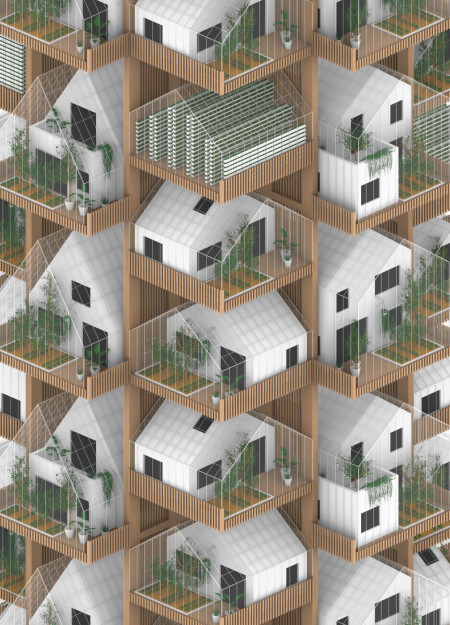 Residential Tower Featuring Cross-Laminated Timber Panels and Integrated Urban Agriculture Systems  