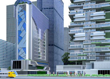 Blue Cladding and Solar Integration in Sustainable Urban Living