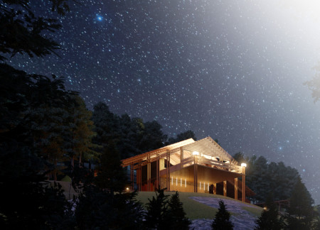 Corten Steel and Clay Harmoniously Shape a Cliffside Sanctuary for Meditation and Community Engagement