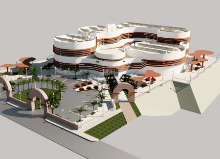 Curvilinear Forms and Natural Wood Finishes Creating a Community Sanctuary in an Arid Landscape