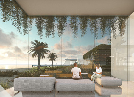 Charred Wooden Shingles and Cross-Laminated Timber Panels Create a Healing Retreat by the Coast