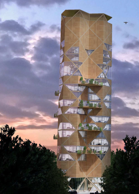 Charred Wood Shingles and Cross-Laminated Timber Create a Biophilic Community Hub  