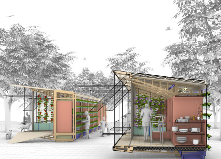 Hydrogen-Powered Hydroponic Living Within Cross-Laminated Timber Framework